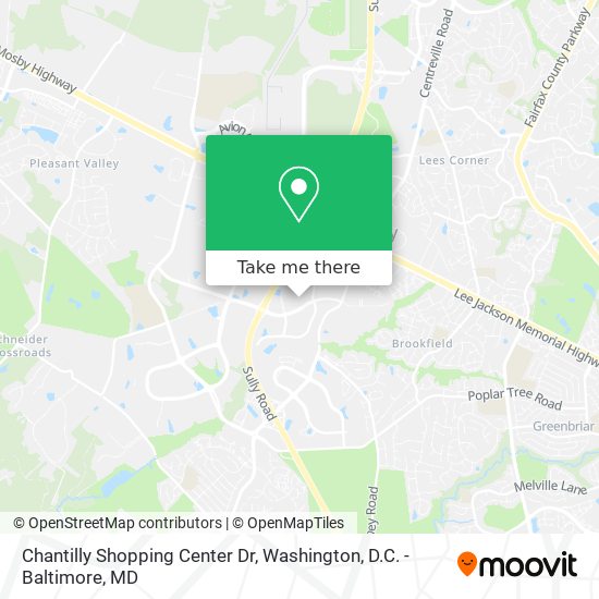 Chantilly Shopping Center Dr map