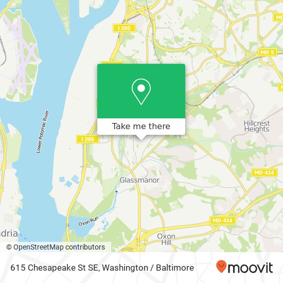 615 Chesapeake St SE, Washington, DC 20032 map