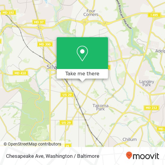 Mapa de Chesapeake Ave, Silver Spring, MD 20910