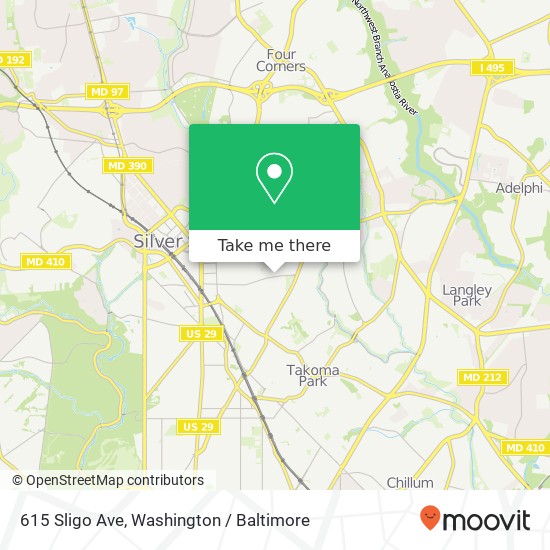 615 Sligo Ave, Silver Spring, MD 20910 map