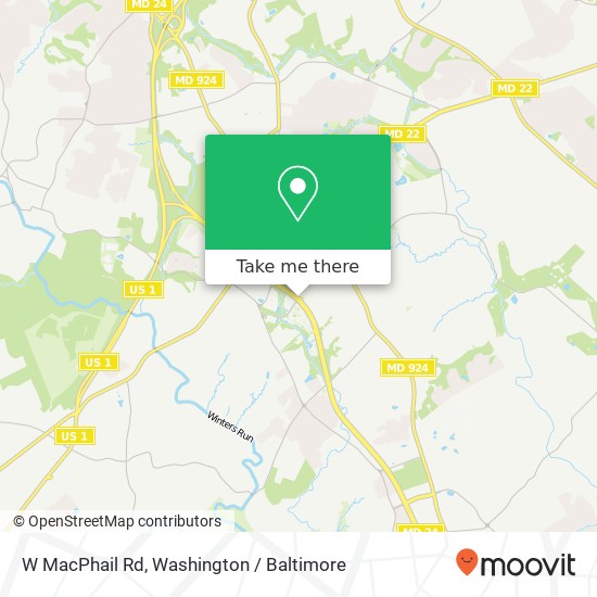 Mapa de W MacPhail Rd, Bel Air, MD 21014