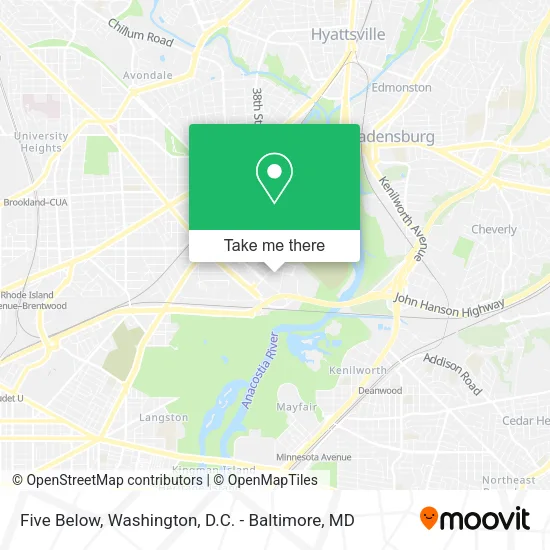 Mapa de Five Below