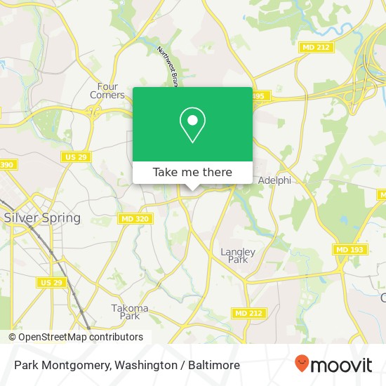 Mapa de Park Montgomery, 8860 Piney Branch Rd