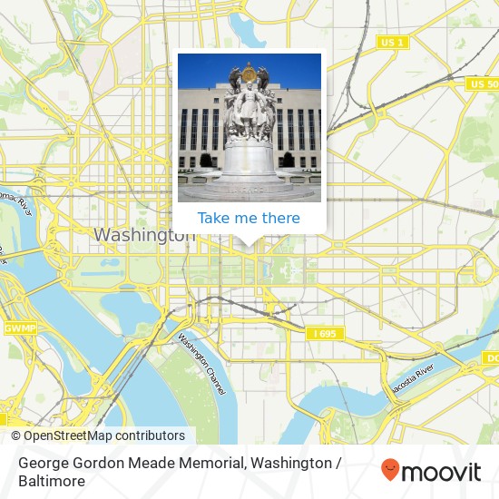 Mapa de George Gordon Meade Memorial, 333 Constitution Ave NW