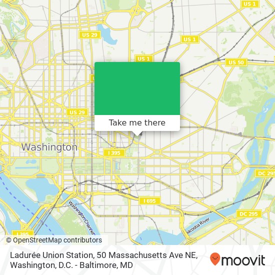 Mapa de Ladurée Union Station, 50 Massachusetts Ave NE
