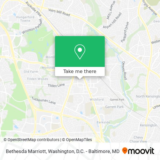 Mapa de Bethesda Marriott