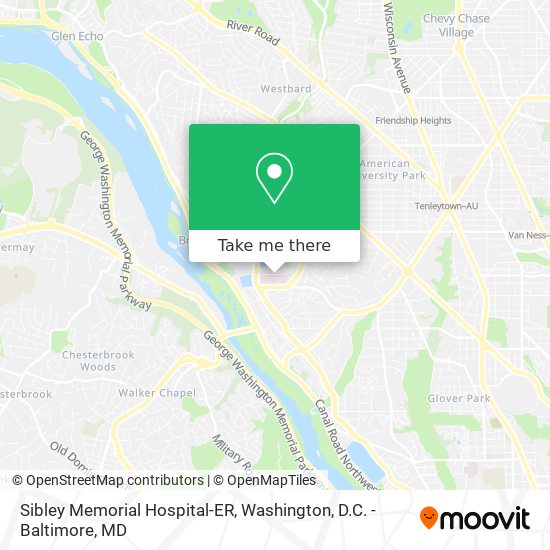 Sibley Memorial Hospital-ER map