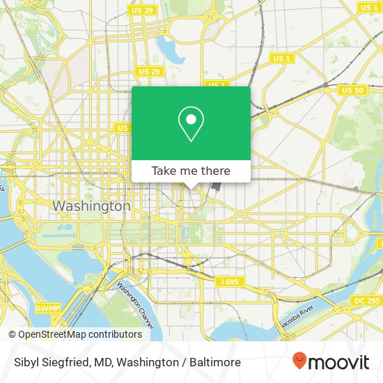 Sibyl Siegfried, MD, 601 New Jersey Ave NW map