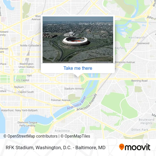 RFK Stadium map