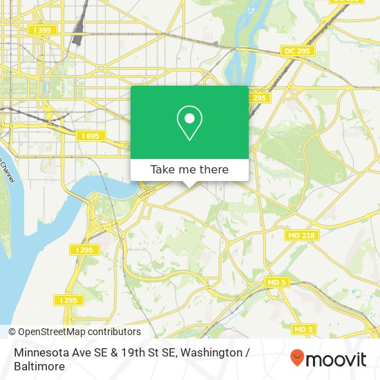 Minnesota Ave SE & 19th St SE, 1633 19th St SE map