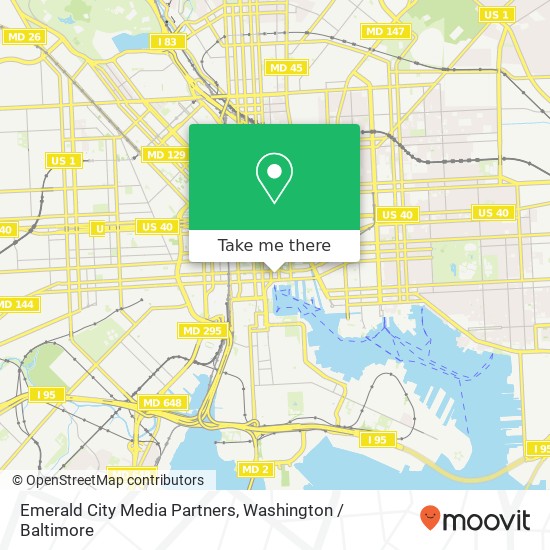 Mapa de Emerald City Media Partners, 111 S Calvert St