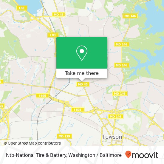 Mapa de Ntb-National Tire & Battery, 1705 York Rd