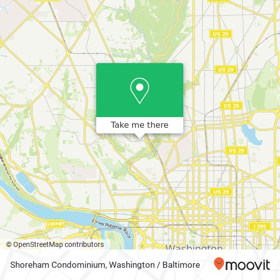 Mapa de Shoreham Condominium, 2501 Calvert St NW