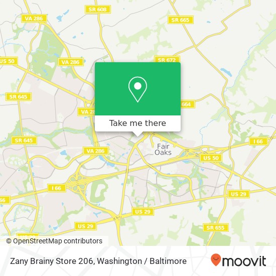 Zany Brainy Store 206, 12180 Fairfax Towne Ctr map