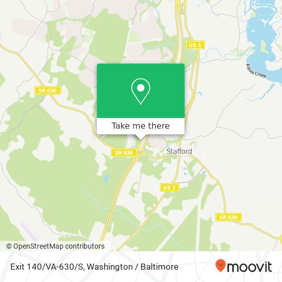 Exit 140/VA-630/S map