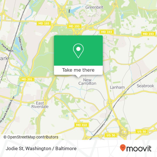 Jodie St, New Carrollton (LANDOVER HILLS), MD 20784 map