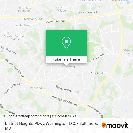 District Heights Md Map How To Get To District Heights Pkwy By Bus Or Metro?
