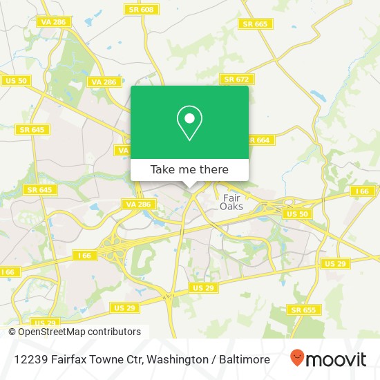 Mapa de 12239 Fairfax Towne Ctr, Fairfax, VA 22033