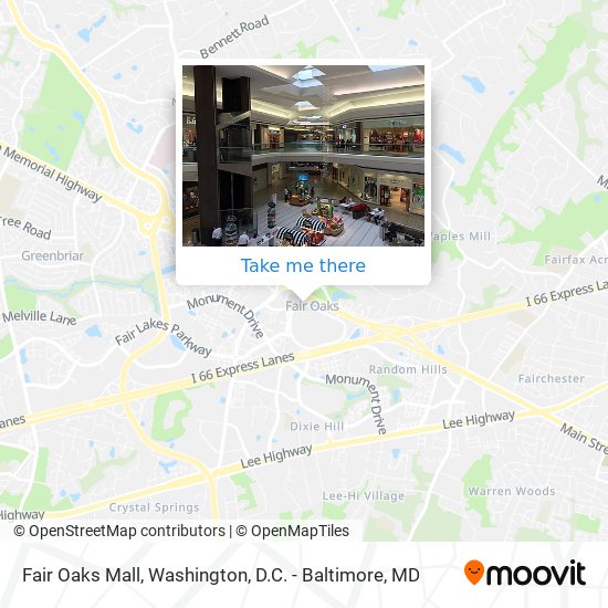 Fair Oaks Mall map
