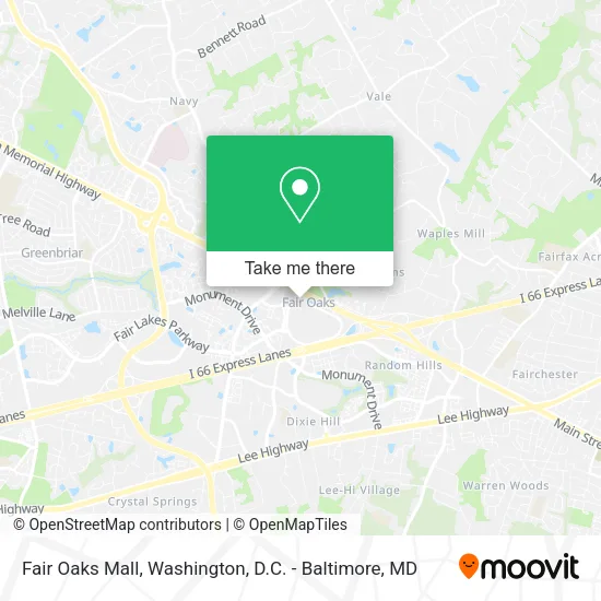 Fair Oaks Mall map