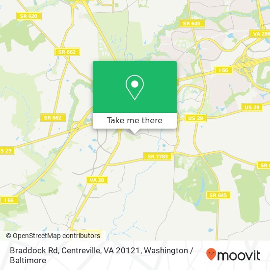 Braddock Rd, Centreville, VA 20121 map