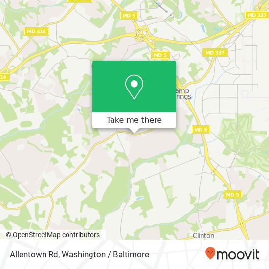 Mapa de Allentown Rd, Temple Hills, MD 20748