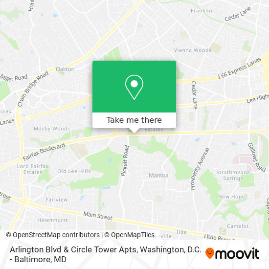Mapa de Arlington Blvd & Circle Tower Apts