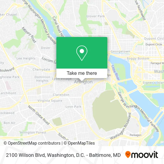 Mapa de 2100 Wilson Blvd