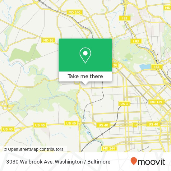 Mapa de 3030 Walbrook Ave, Baltimore, MD 21216
