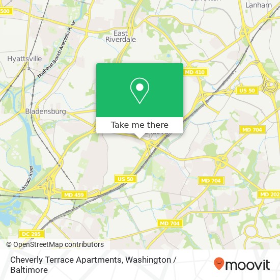Mapa de Cheverly Terrace Apartments, 6501 Landover Rd