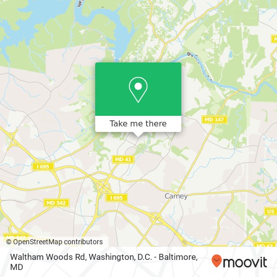 Mapa de Waltham Woods Rd, Parkville, MD 21234