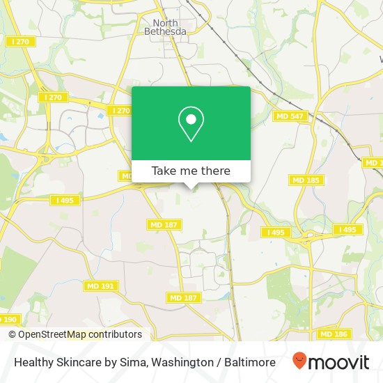 Mapa de Healthy Skincare by Sima, 5225 Pooks Hill Rd