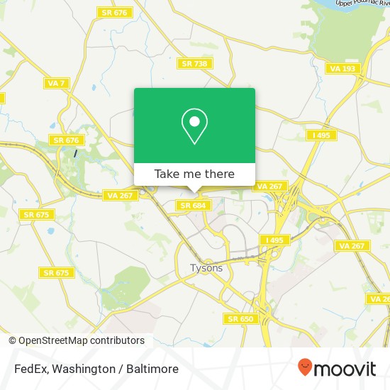 Mapa de FedEx, 1430 Spring Hill Rd