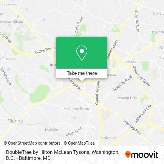 DoubleTree by Hilton McLean Tysons map
