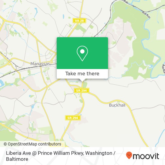 Mapa de Liberia Ave @ Prince William Pkwy, 9856 Liberia Ave