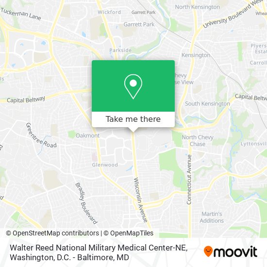Walter Reed National Military Medical Center-NE map