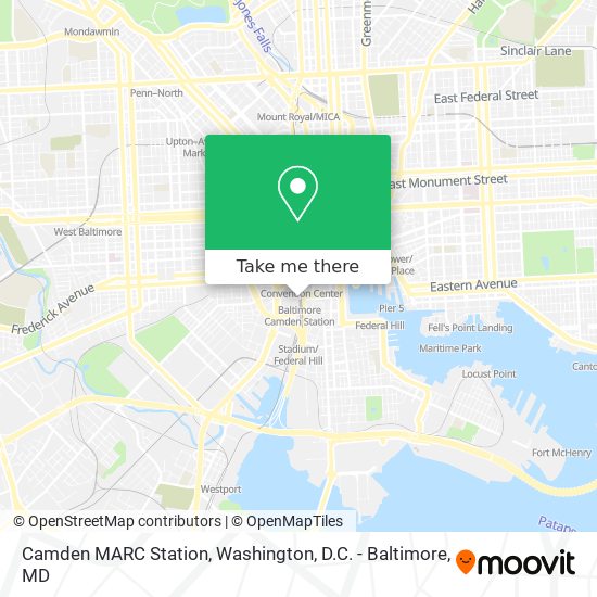 Mapa de Camden MARC Station