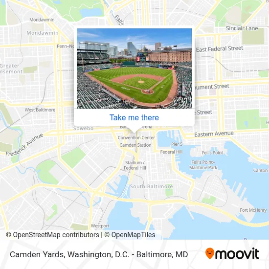 Camden Yards map