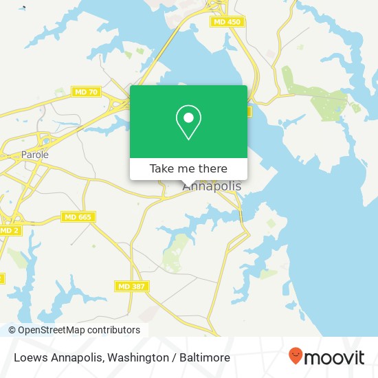 Mapa de Loews Annapolis, 126 West St