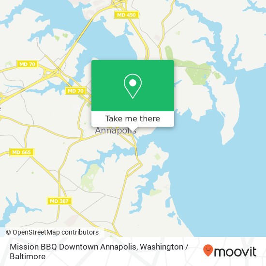 Mapa de Mission BBQ Downtown Annapolis, 142 Dock St