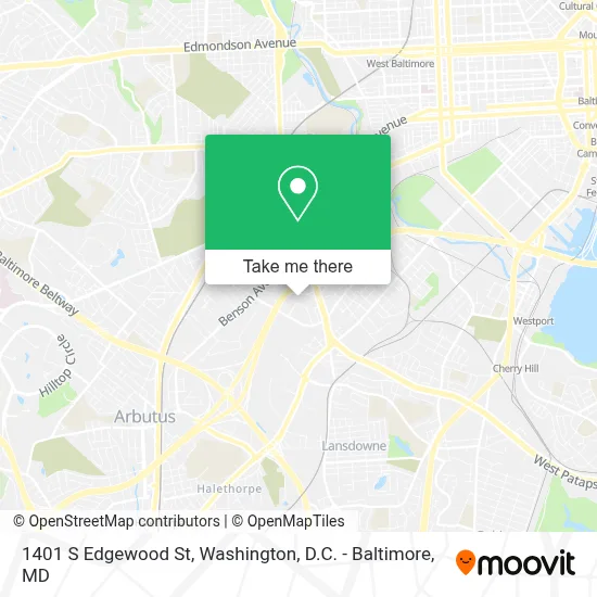 1401 S Edgewood St map