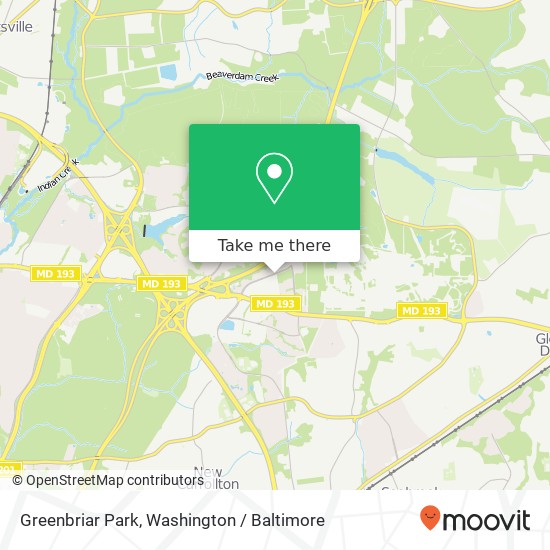 Greenbriar Park, 7801 Hanover Pkwy map