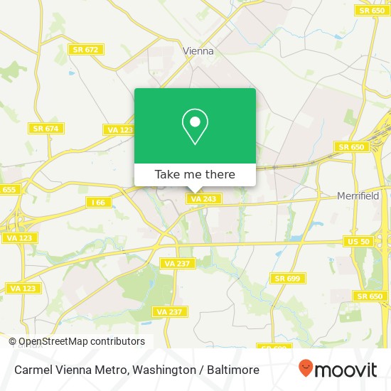 Mapa de Carmel Vienna Metro, 2975 Hunters Branch Rd