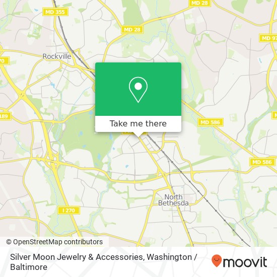 Silver Moon Jewelry & Accessories, 1659 Rockville Pike map