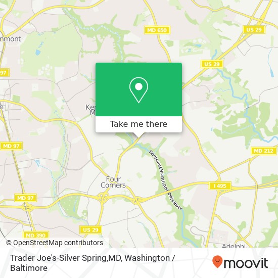 Mapa de Trader Joe's-Silver Spring,MD, 10741 Columbia Pike