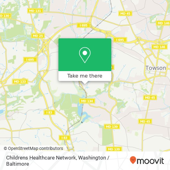 Mapa de Childrens Healthcare Network, 1508 Dunlora Rd