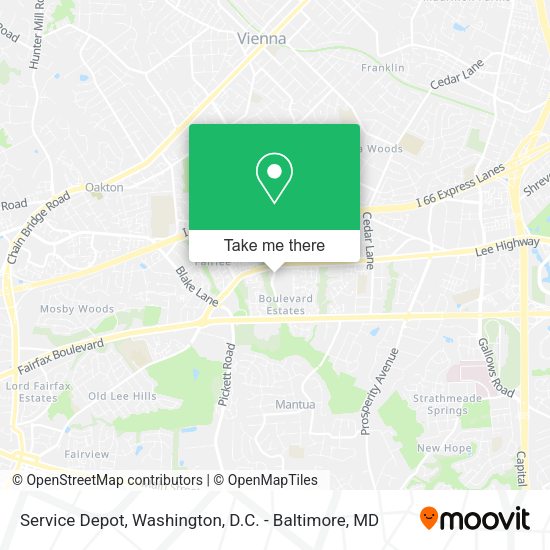 Service Depot map