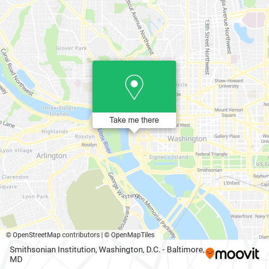 Mapa de Smithsonian Institution