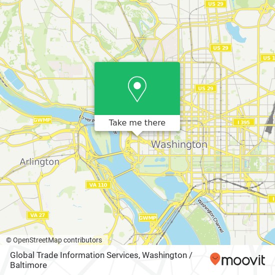 Mapa de Global Trade Information Services, 500 23rd St NW