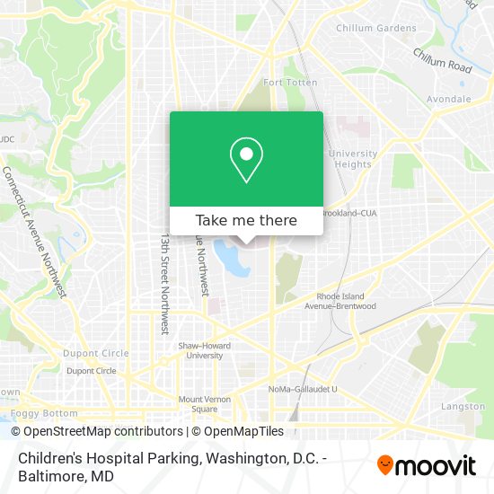 Mapa de Children's Hospital Parking